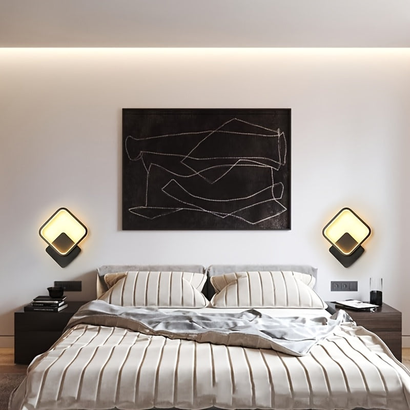 Lampa de Perete LED Pătrată Modernă | Corp de Iluminat Geometric Minimalist