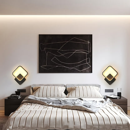 Lampa de Perete LED Pătrată Modernă | Corp de Iluminat Geometric Minimalist