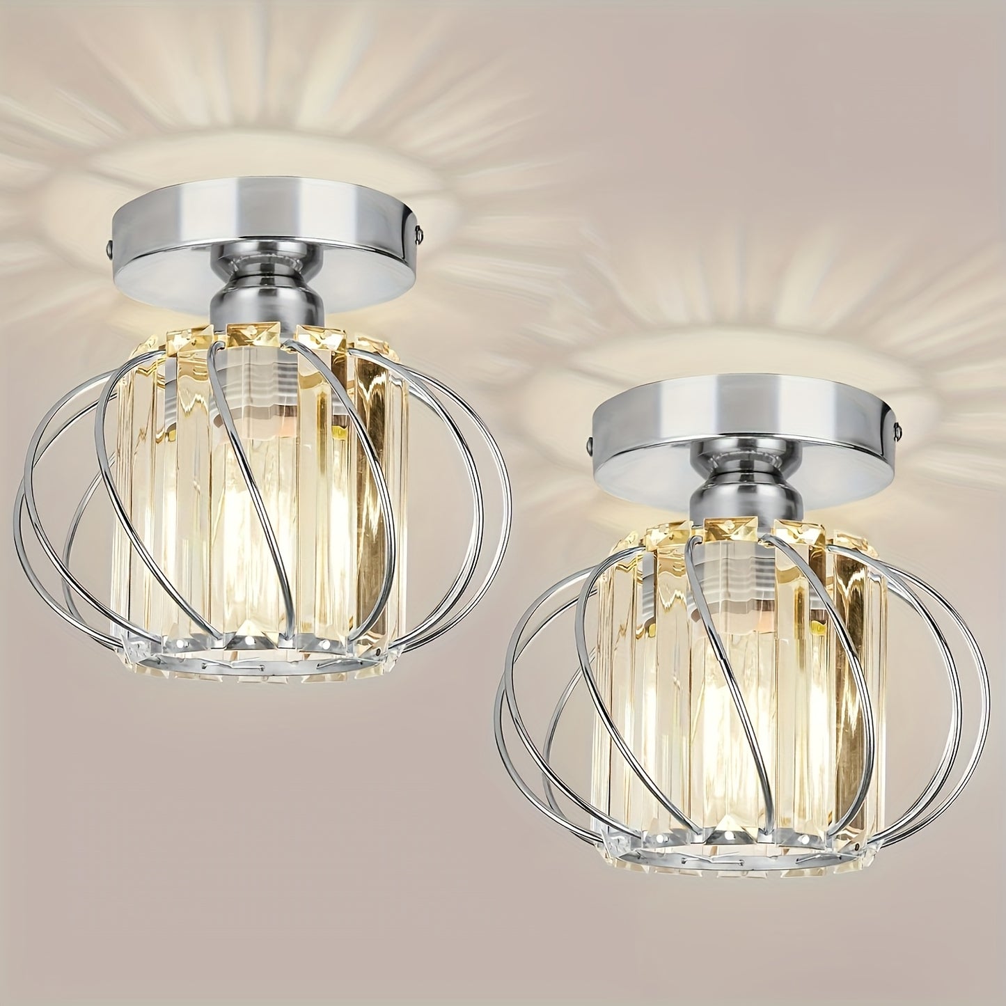 Lampada da soffitto a gabbia industriale moderna | Elegante plafoniera semi incassata