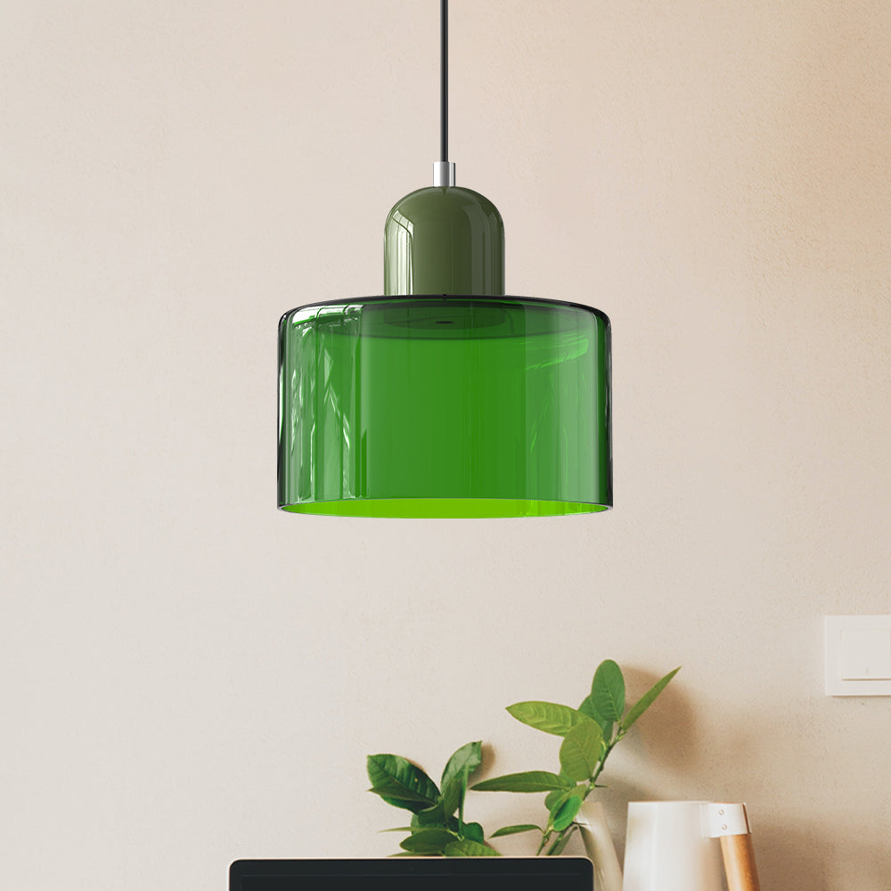 Bauhaus-Glas-Hängeleuchte | Buntes modernistisches Design