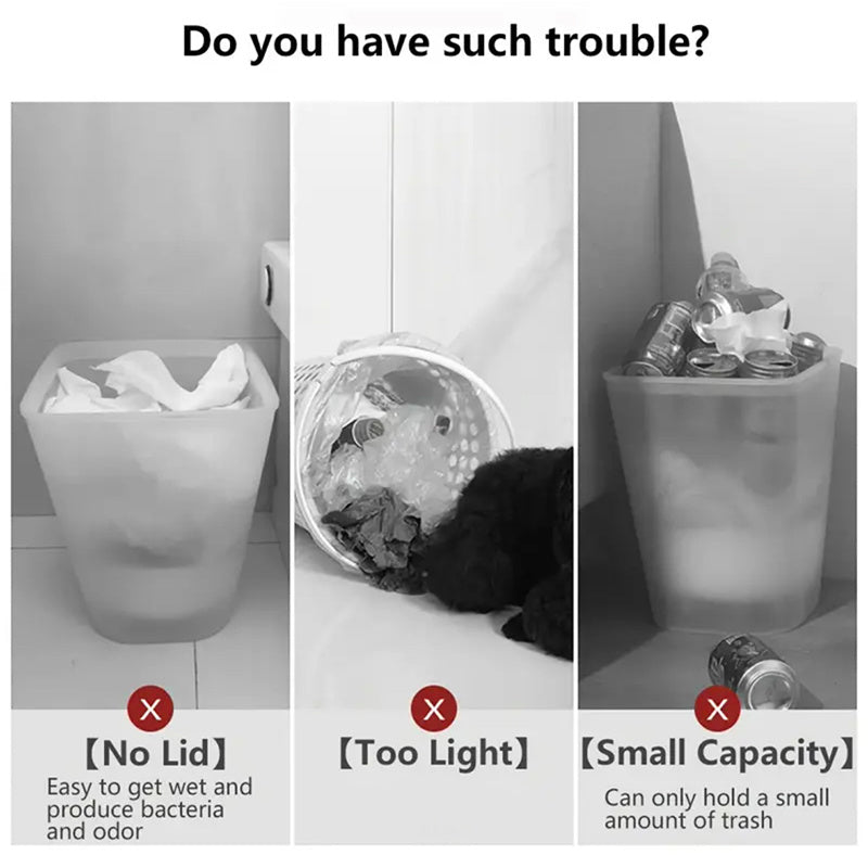 Coș de gunoi modern de 15L cu picioare ridicate | Coș elegant pentru bucătărie, living și baie