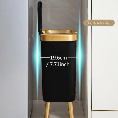 Coș de gunoi modern de 15L cu picioare ridicate | Coș elegant pentru bucătărie, living și baie