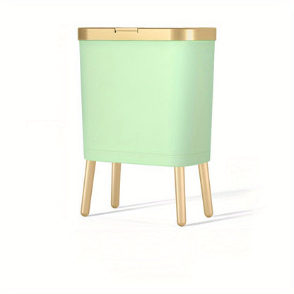 Coș de gunoi modern de 15L cu picioare ridicate | Coș elegant pentru bucătărie, living și baie