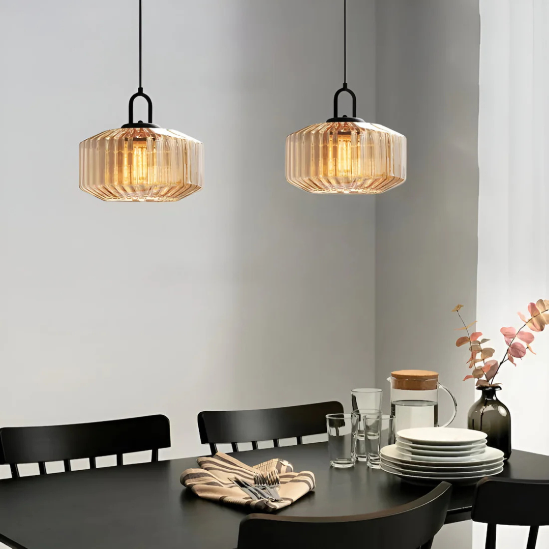 Mireta glaspendel | Retrofarvet glasdesign