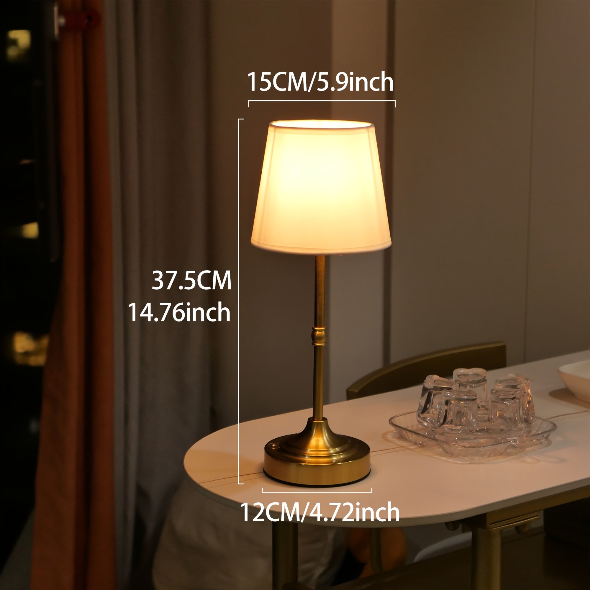 Dimmable Cordless Table Lamp | USB Rechargeable