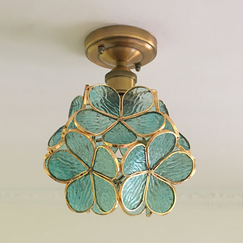 Retro Flower Ceiling Light | Colourful Vintage-Inspired PVC Flush Mount