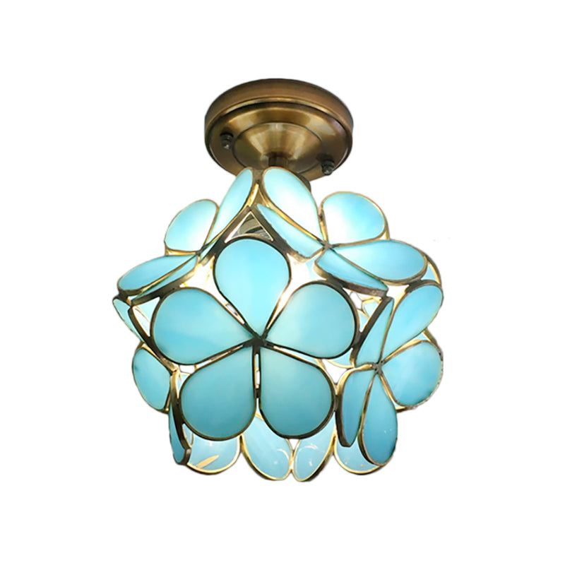 Retro Flower Ceiling Light | Colourful Vintage-Inspired PVC Flush Mount