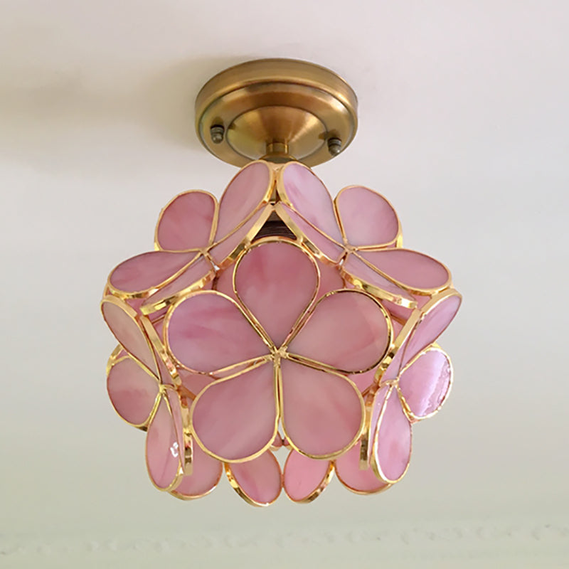 Retro Flower Ceiling Light | Colourful Vintage-Inspired PVC Flush Mount