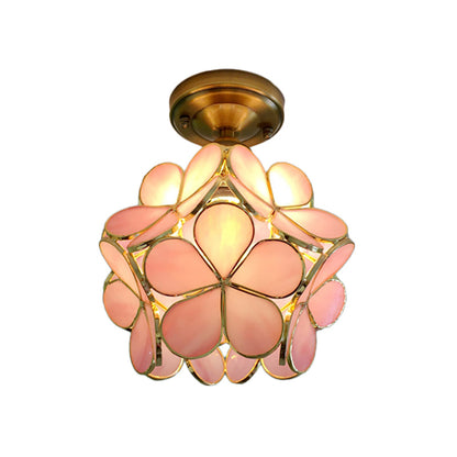Retro Flower Ceiling Light | Colourful Vintage-Inspired PVC Flush Mount