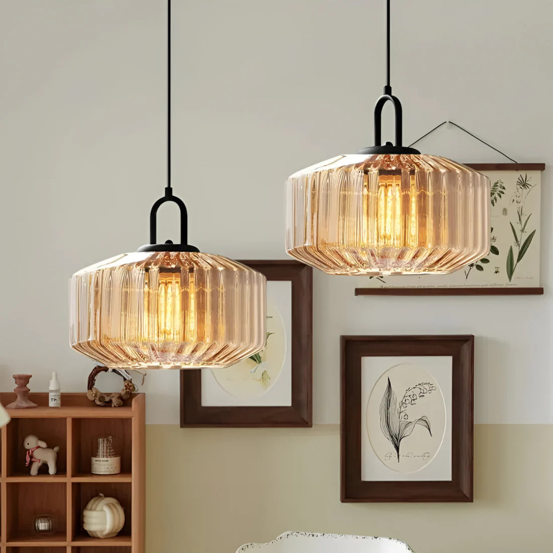 Mireta glaspendel | Retrofarvet glasdesign