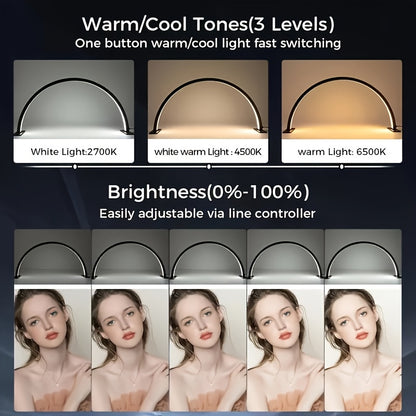 Lampa de birou LED Lună Crescută | Lumină metalică USB ajustabilă