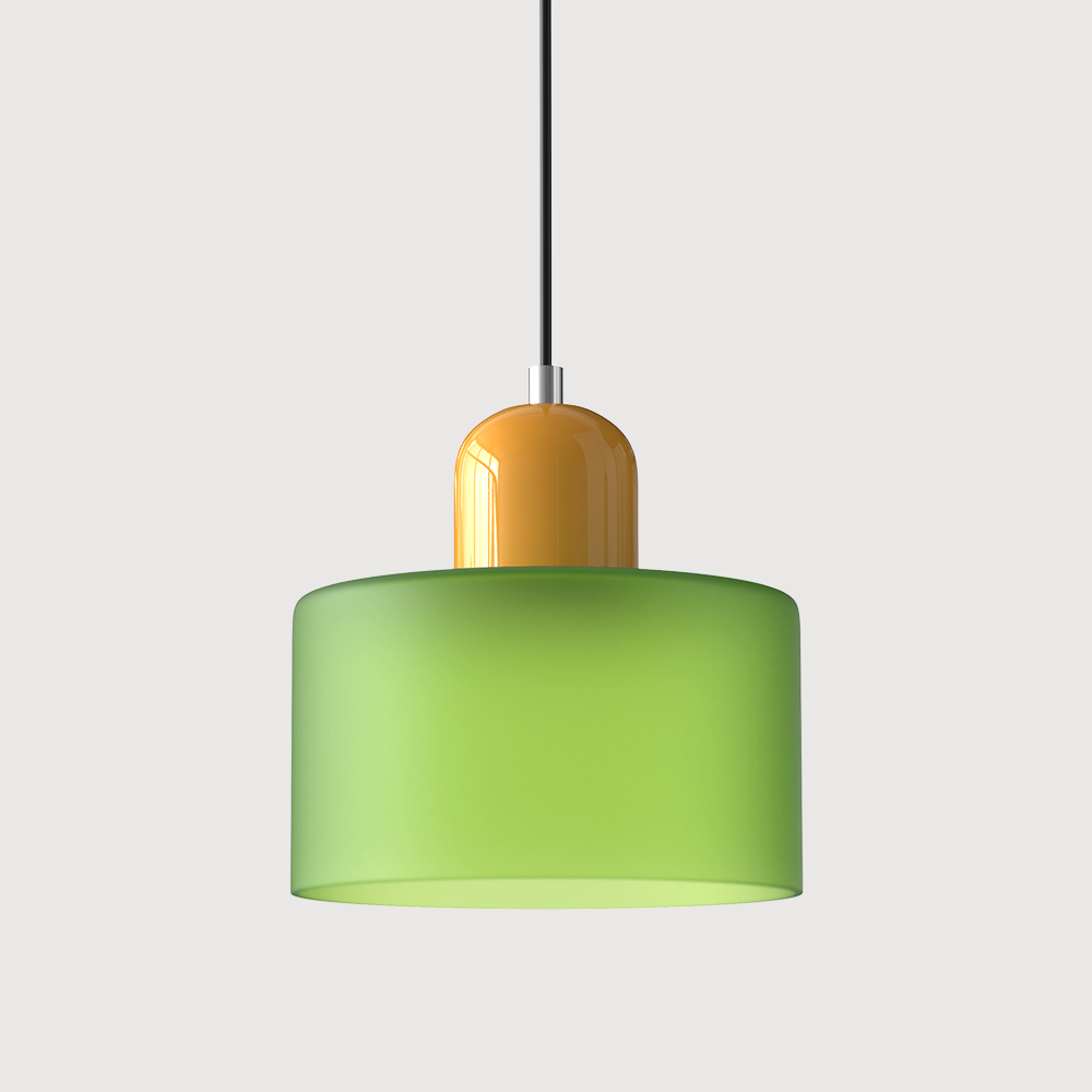 Bauhaus-Glas-Hängeleuchte | Buntes modernistisches Design
