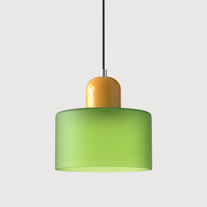 Bauhaus-Glas-Hängeleuchte | Buntes modernistisches Design