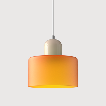 Bauhaus-Glas-Hängeleuchte | Buntes modernistisches Design