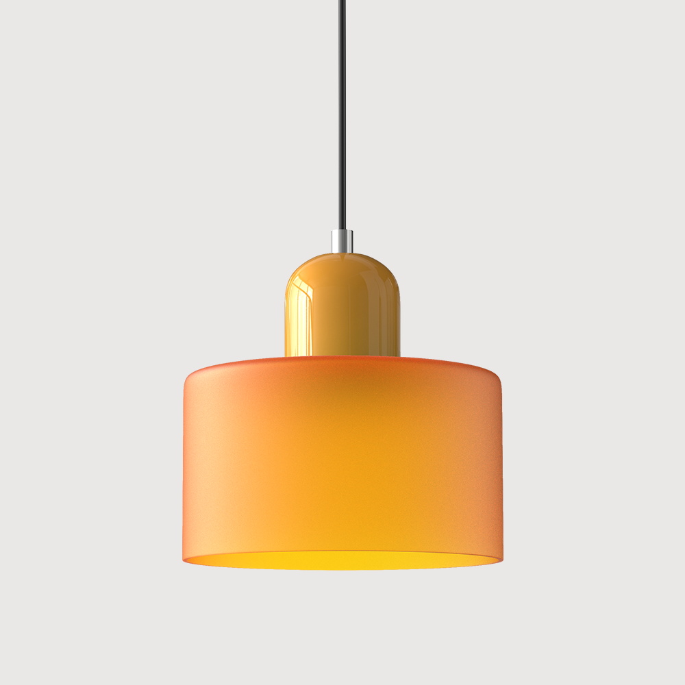 Bauhaus-Glas-Hängeleuchte | Buntes modernistisches Design