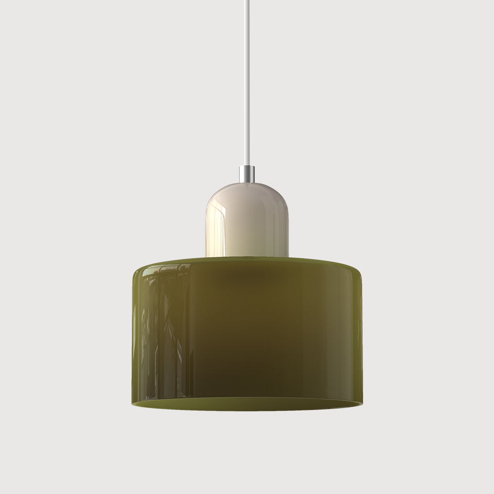Bauhaus-Glas-Hängeleuchte | Buntes modernistisches Design