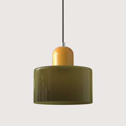 Bauhaus-Glas-Hängeleuchte | Buntes modernistisches Design