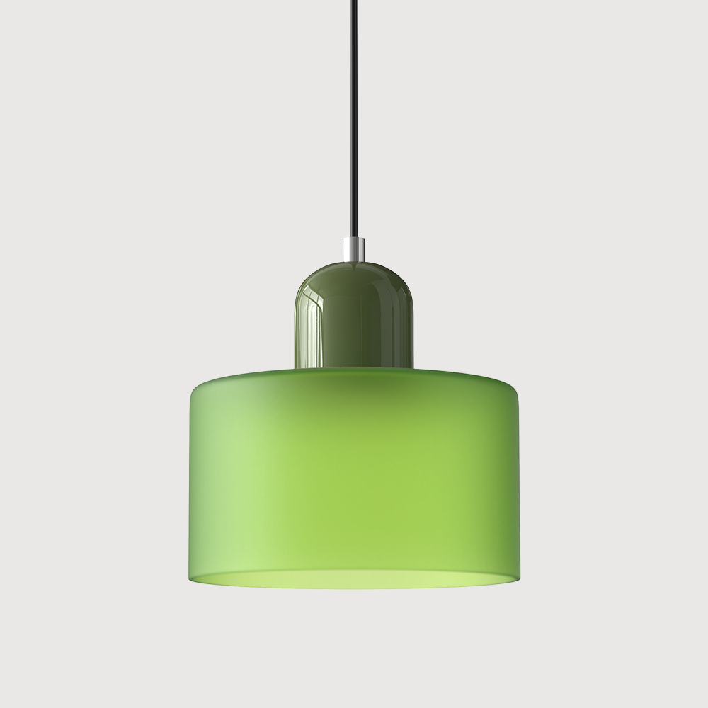 Bauhaus-Glas-Hängeleuchte | Buntes modernistisches Design