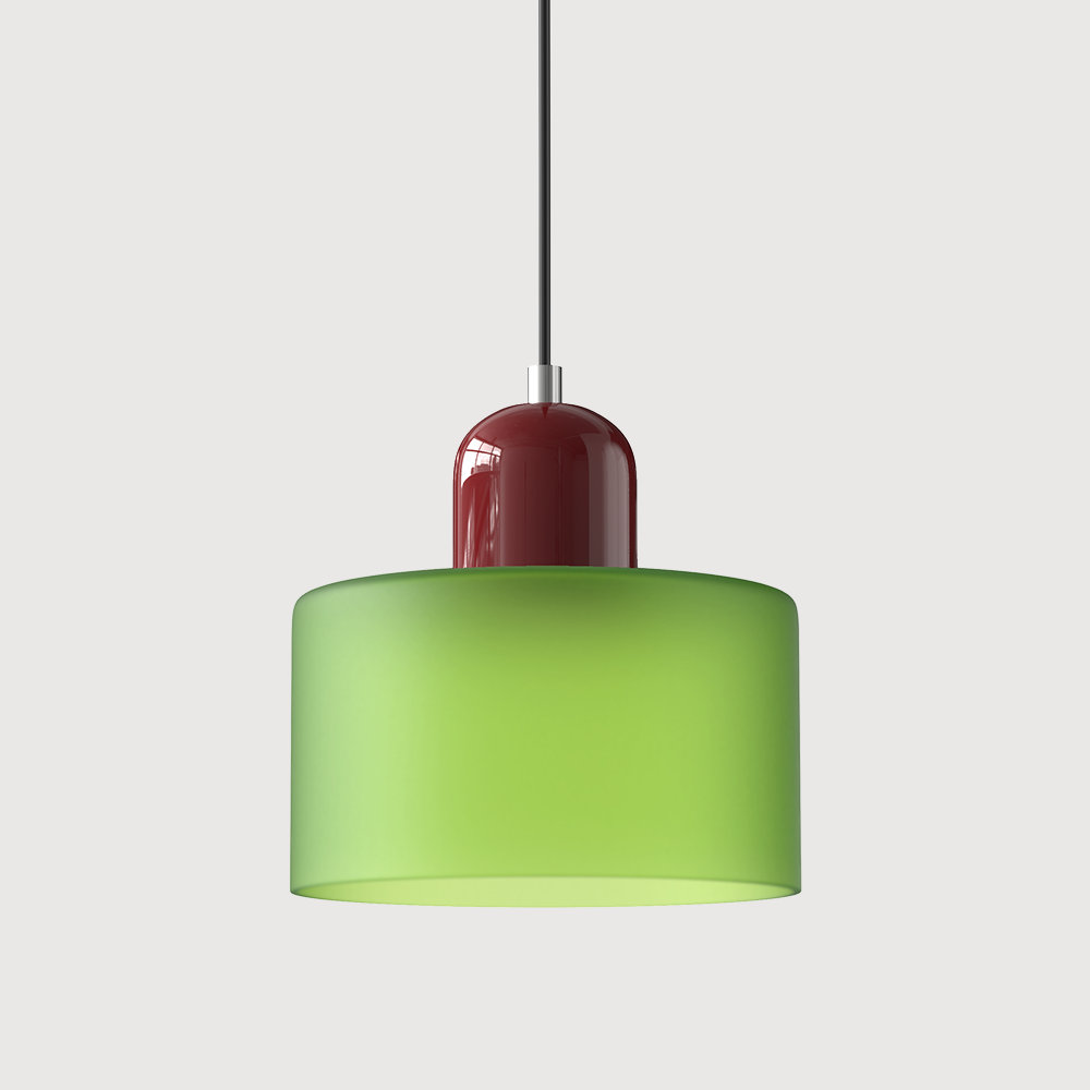 Bauhaus-Glas-Hängeleuchte | Buntes modernistisches Design