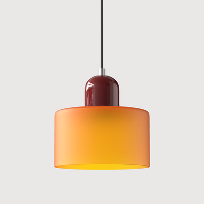 Bauhaus-Glas-Hängeleuchte | Buntes modernistisches Design