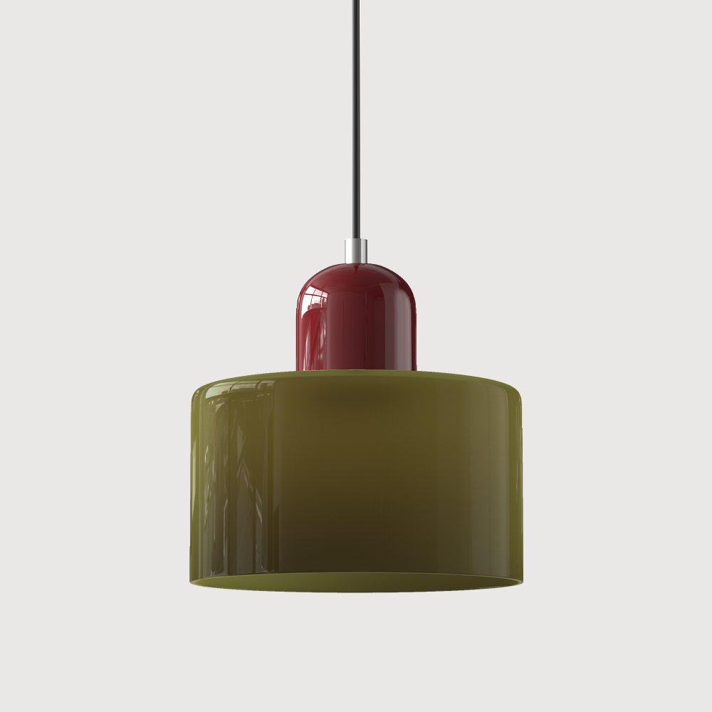 Bauhaus-Glas-Hängeleuchte | Buntes modernistisches Design