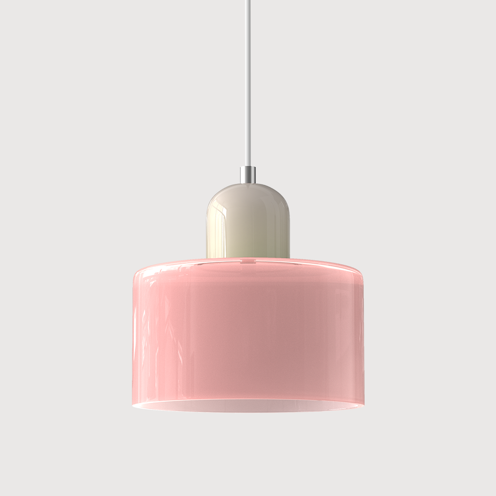Bauhaus-Glas-Hängeleuchte | Buntes modernistisches Design