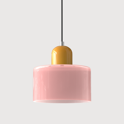 Bauhaus-Glas-Hängeleuchte | Buntes modernistisches Design