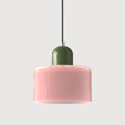 Bauhaus-Glas-Hängeleuchte | Buntes modernistisches Design