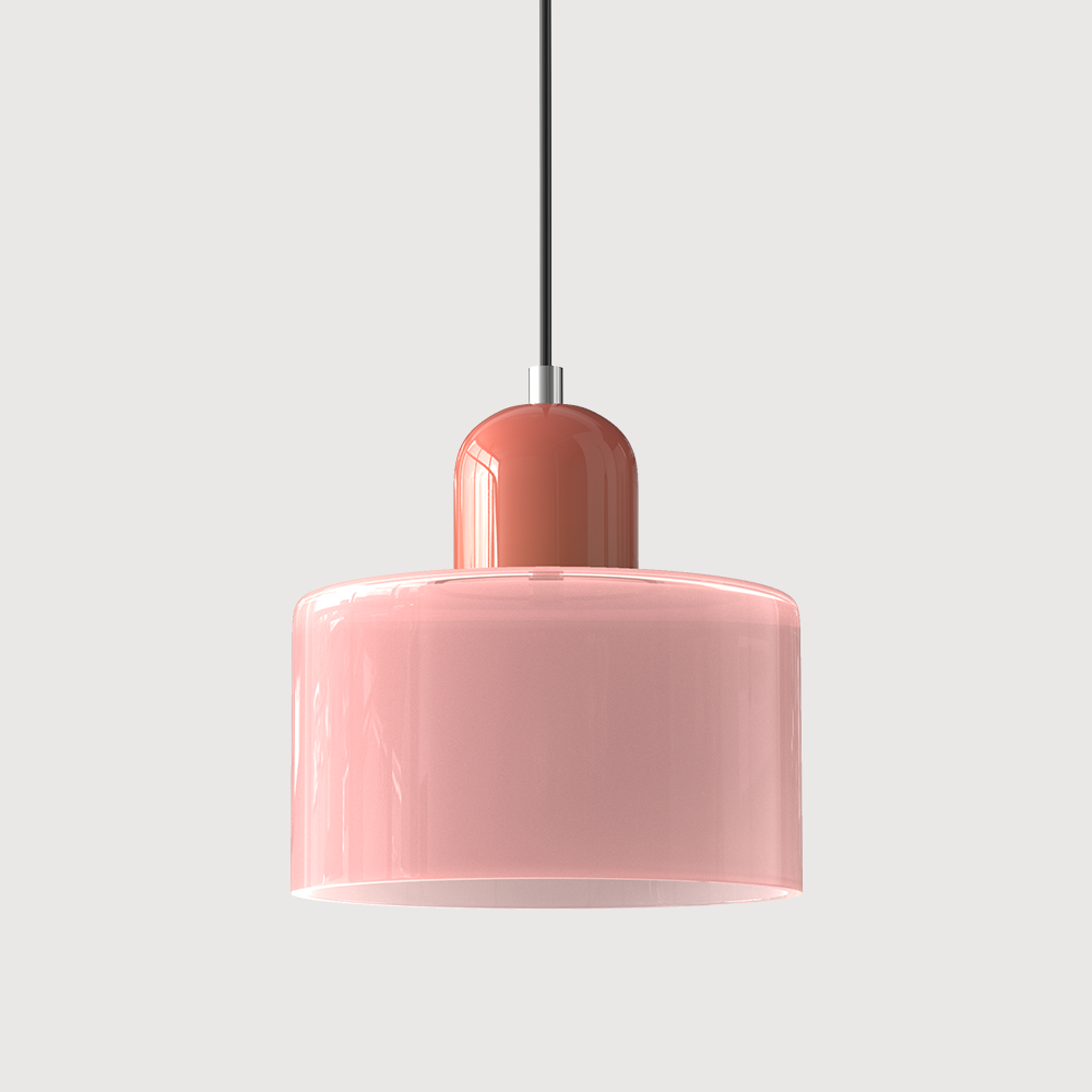Bauhaus-Glas-Hängeleuchte | Buntes modernistisches Design
