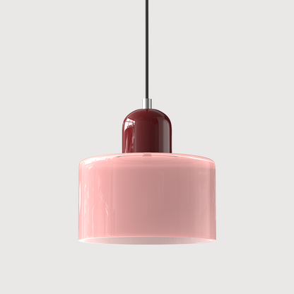 Bauhaus-Glas-Hängeleuchte | Buntes modernistisches Design