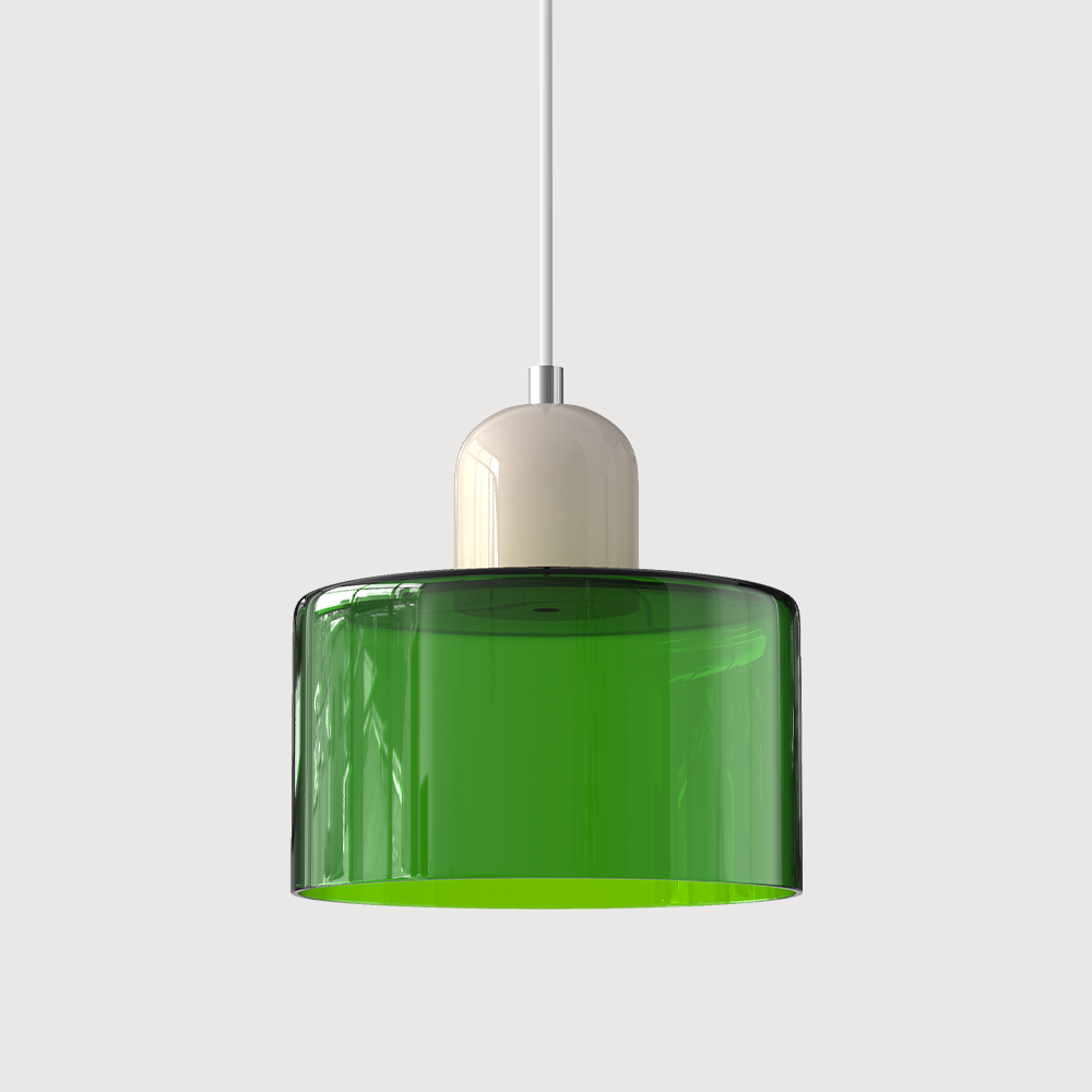 Bauhaus-Glas-Hängeleuchte | Buntes modernistisches Design
