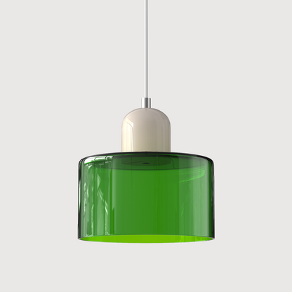 Bauhaus-Glas-Hängeleuchte | Buntes modernistisches Design