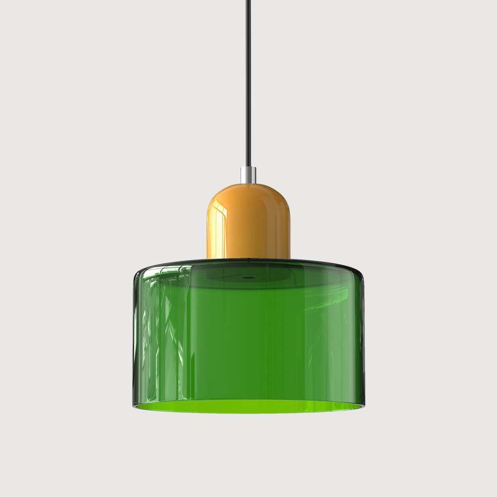 Bauhaus-Glas-Hängeleuchte | Buntes modernistisches Design