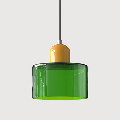Bauhaus-Glas-Hängeleuchte | Buntes modernistisches Design