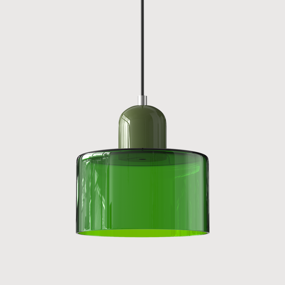 Bauhaus-Glas-Hängeleuchte | Buntes modernistisches Design