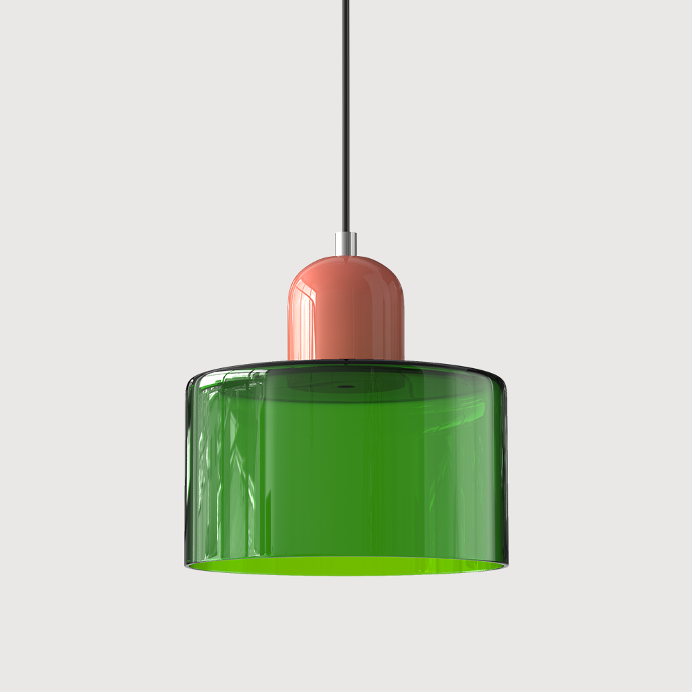 Bauhaus-Glas-Hängeleuchte | Buntes modernistisches Design