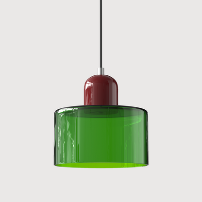Bauhaus-Glas-Hängeleuchte | Buntes modernistisches Design