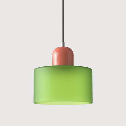 Bauhaus-Glas-Hängeleuchte | Buntes modernistisches Design