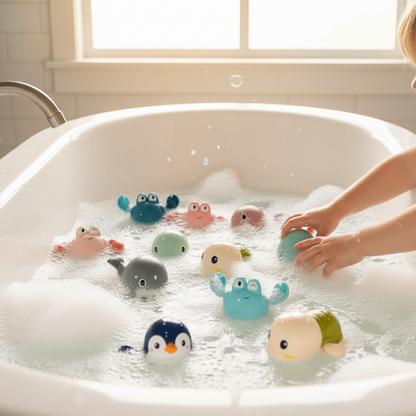 Bath Toys Wind Up Swimming Sea Animal Set