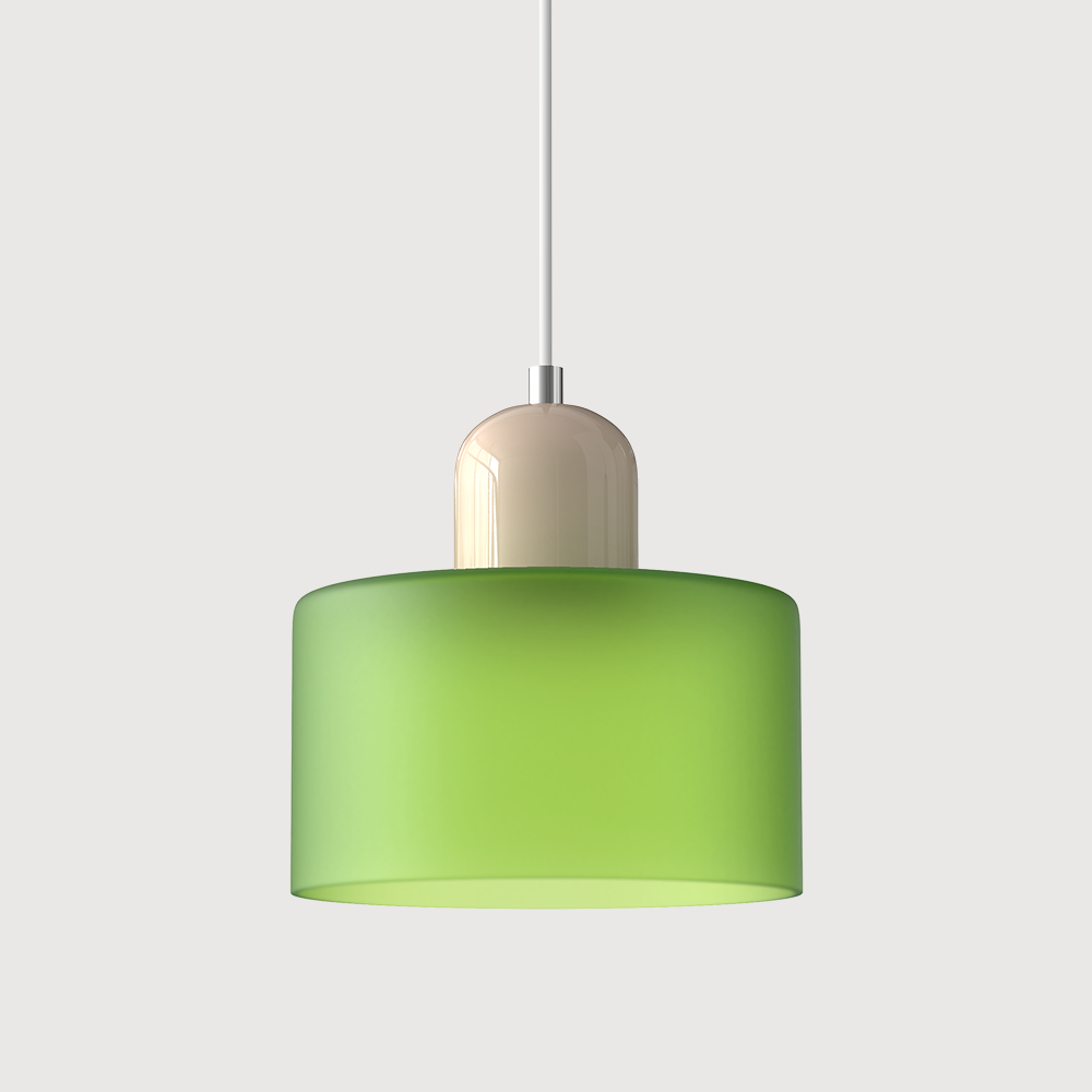 Bauhaus-Glas-Hängeleuchte | Buntes modernistisches Design