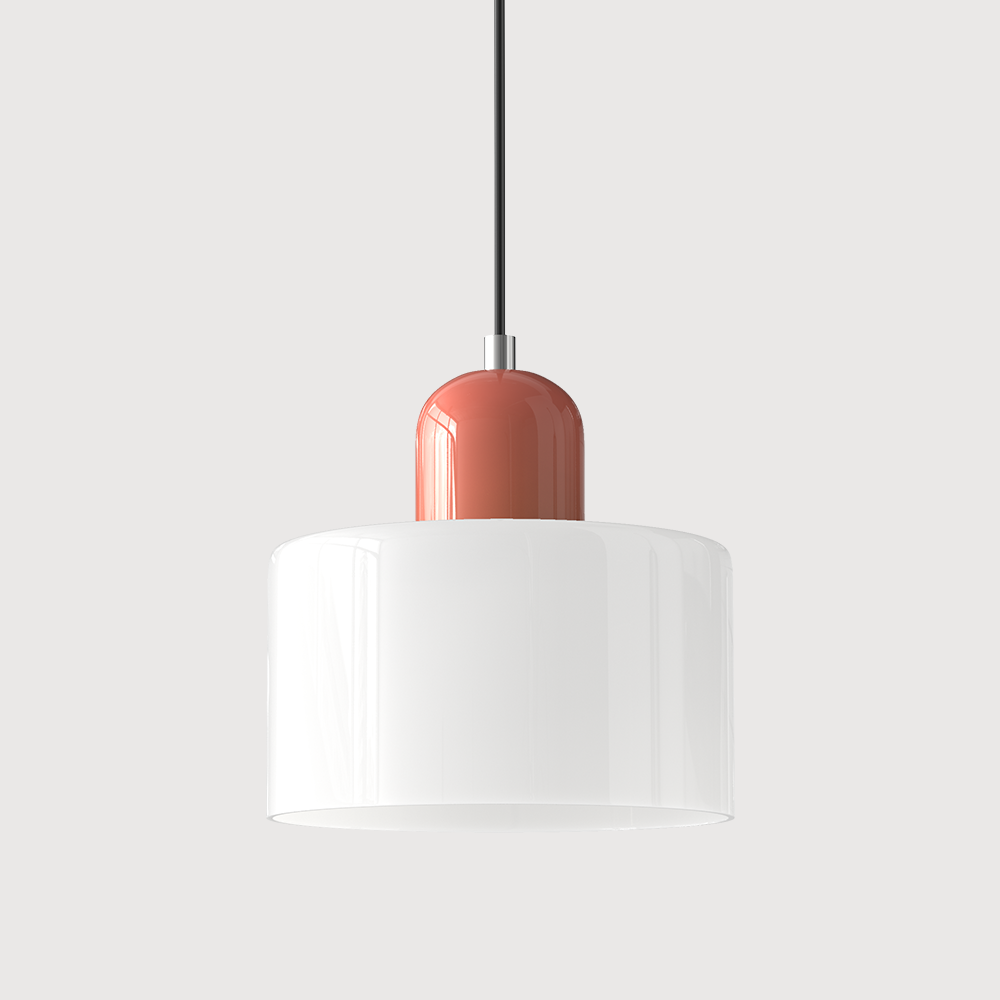Bauhaus-Glas-Hängeleuchte | Buntes modernistisches Design