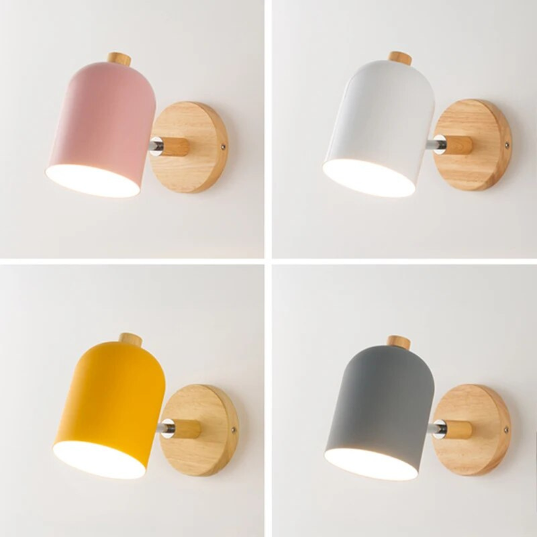 Drelis Wandleuchte | Skandinavisches Holz Minimalistisches Design