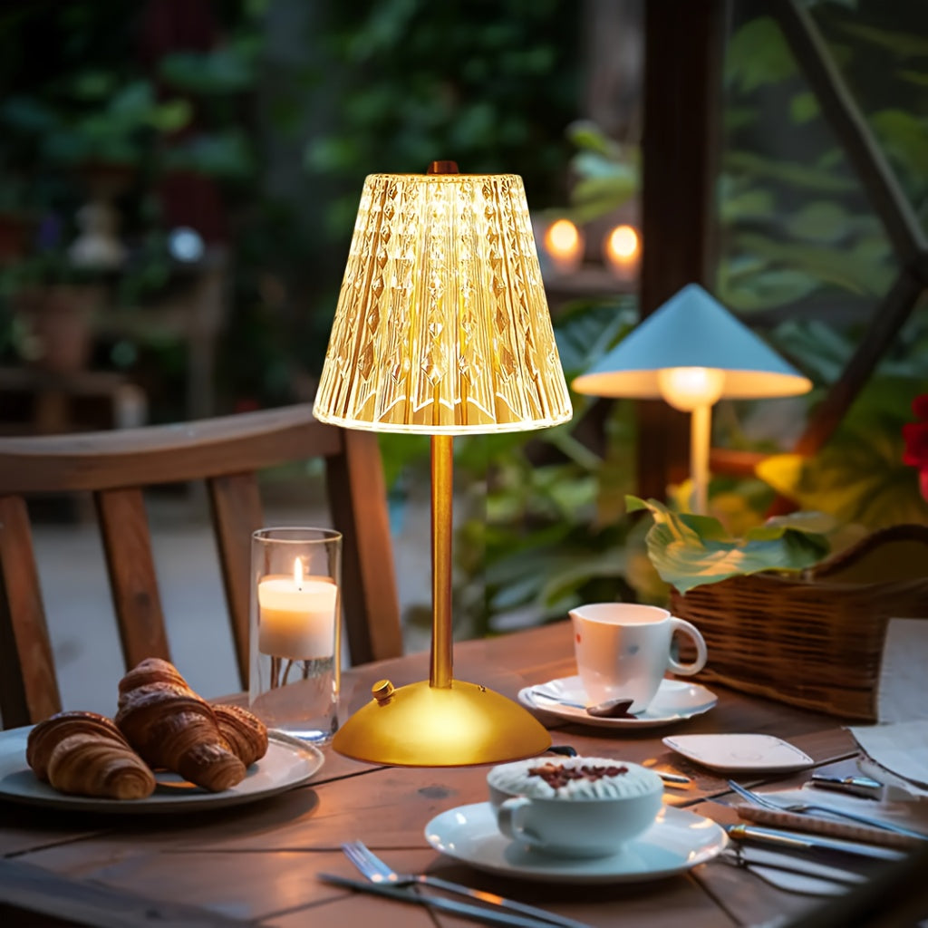 Crystal Touch Table Lamp | USB Rechargeable
