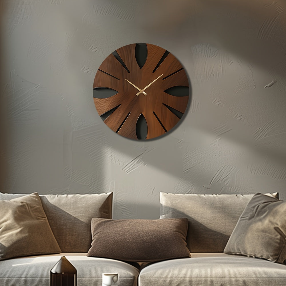 Artistic Wooden Wall Clock | Silent & Elegant Home Décor