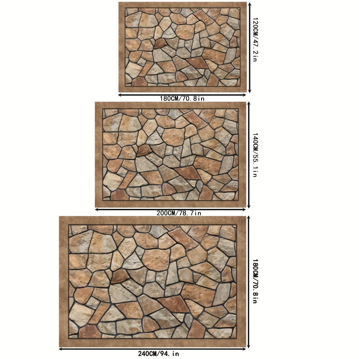 StoneCraft Outdoor Rug | Durable Washable Patio Carpet