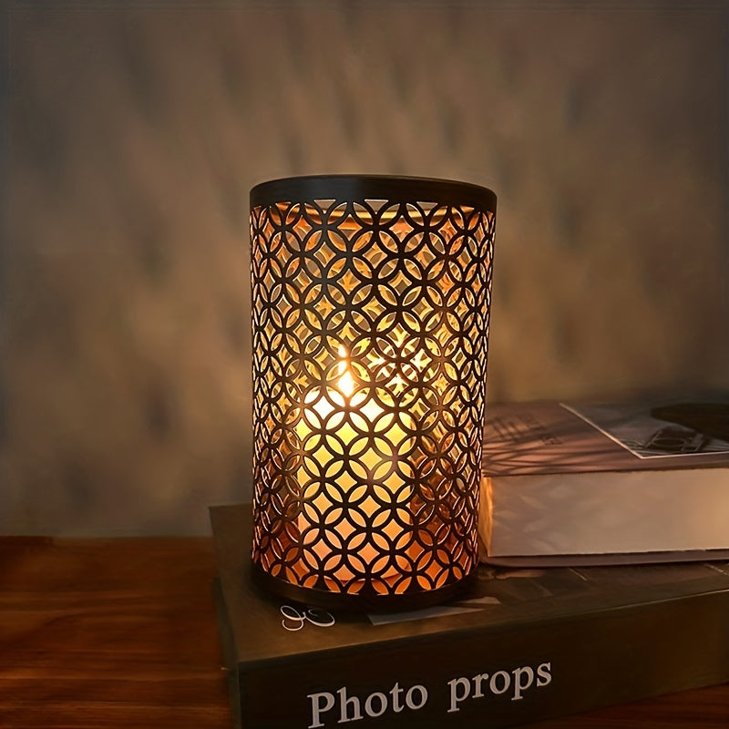 3-Piece Nordic Iron Candle Holder Set | Hollow Geometric Design