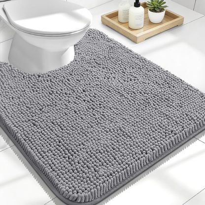 Alfombra de baño de chenilla antideslizante absorbente para suelo de baño