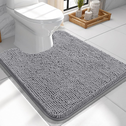 Alfombra de baño de chenilla antideslizante absorbente para suelo de baño