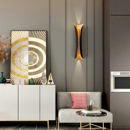 Moderne Curl Væglampe | Sort Metal Indendørs Væglampe