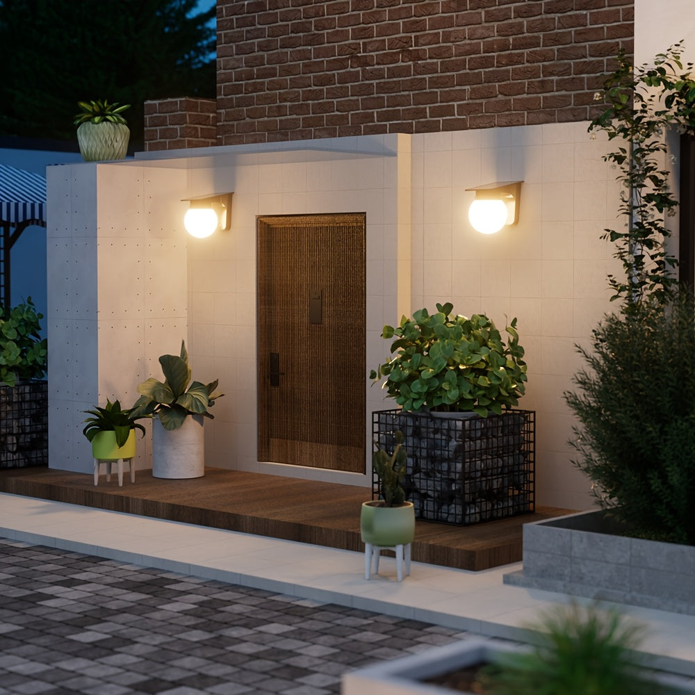 Solar Globe LED Wall Light | Smart Dimmable Outdoor Lighting